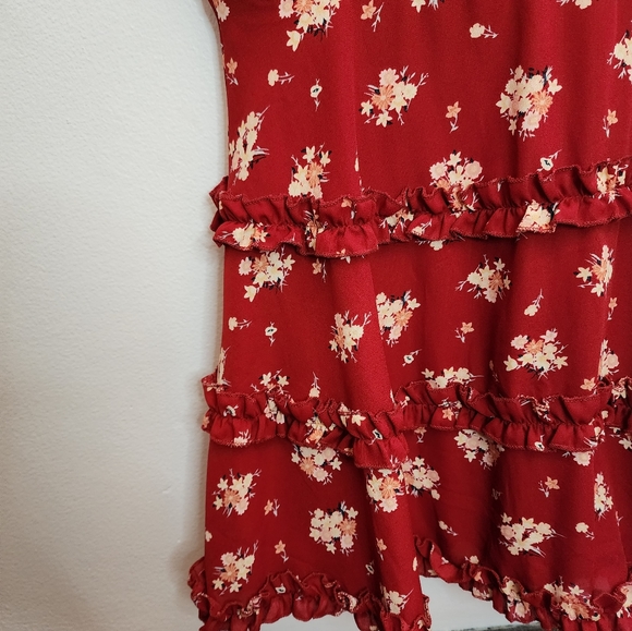 Francescas Blue Rain Floral Mini Dress size M - Picture 2 of 5